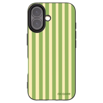 Picasee silikónový čierny obal pre Apple iPhone 16 - Lines Matcha