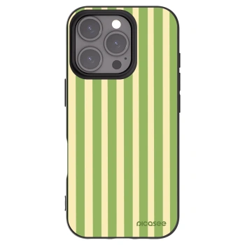 Picasee silikónový čierny obal pre Apple iPhone 16 Pro - Lines Matcha