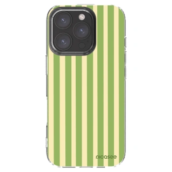 Picasee silikónový prehľadný obal pre Apple iPhone 16 Pro - Lines Matcha