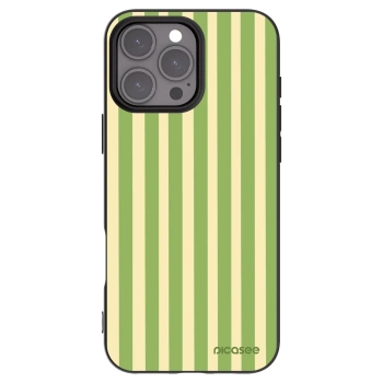 Picasee silikónový čierny obal pre Apple iPhone 16 Pro Max - Lines Matcha