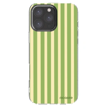 Picasee silikónový prehľadný obal pre Apple iPhone 16 Pro Max - Lines Matcha