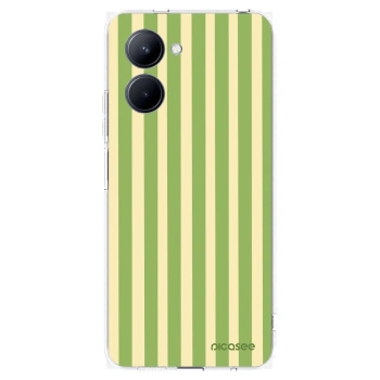 Picasee silikónový prehľadný obal pre Realme C33 (2023) - Lines Matcha