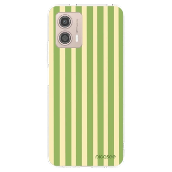 Picasee silikónový prehľadný obal pre Motorola Moto G53 5G - Lines Matcha