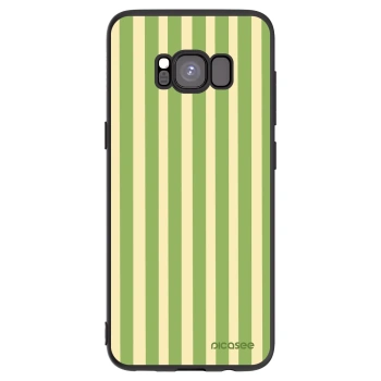 Picasee silikónový čierny obal pre Samsung Galaxy S8 G950F - Lines Matcha
