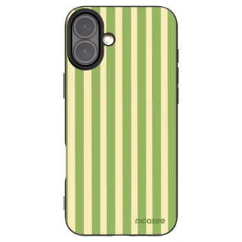 Picasee silikónový čierny obal pre Apple iPhone 16 Plus - Lines Matcha