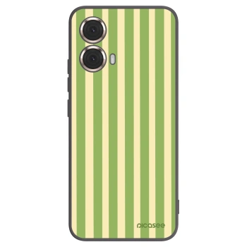 Picasee silikónový čierny obal pre Motorola Moto G85 - Lines Matcha