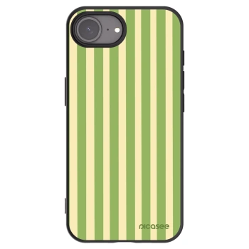 Picasee silikónový čierny obal pre Apple iPhone 16e - Lines Matcha