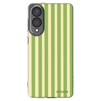 Picasee silikónový prehľadný obal pre Samsung Galaxy S25 Edge 5G - Lines Matcha
