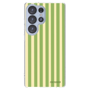 Picasee silikónový prehľadný obal pre Samsung Galaxy S25 Ultra 5G - Lines Matcha
