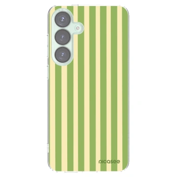 Picasee silikónový prehľadný obal pre Samsung Galaxy S25+ 5G - Lines Matcha