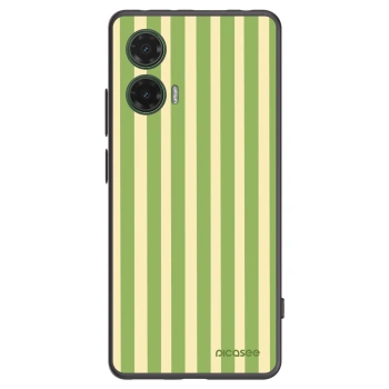 Picasee silikónový čierny obal pre Motorola Moto G35 5G - Lines Matcha