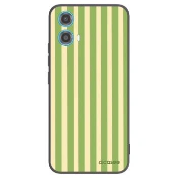 Picasee silikónový čierny obal pre Motorola Moto G34 5G - Lines Matcha