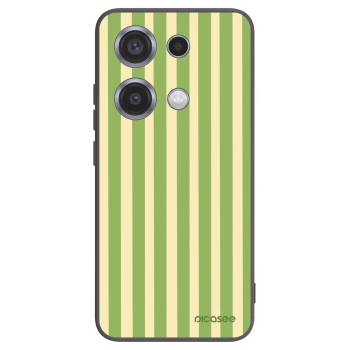Picasee silikónový čierny obal pre Xiaomi Redmi Note 14S - Lines Matcha