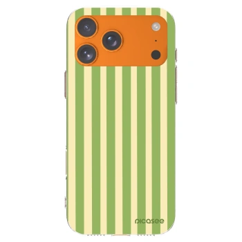Picasee silikónový prehľadný obal pre Apple iPhone 17 Pro Max - Lines Matcha