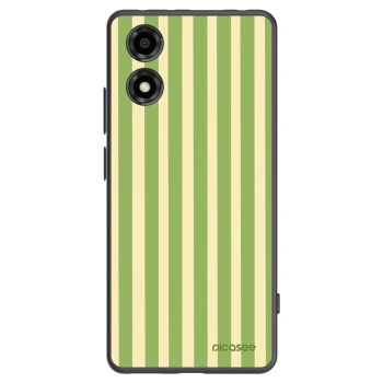 Picasee silikónový čierny obal pre Motorola Moto E14 - Lines Matcha