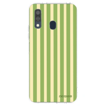 Picasee silikónový prehľadný obal pre Samsung Galaxy A40 A405F - Lines Matcha