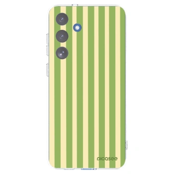 Picasee silikónový prehľadný obal pre Samsung Galaxy S25 FE 5G - Lines Matcha