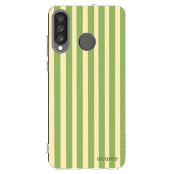 Picasee silikónový prehľadný obal pre Huawei P30 Lite - Lines Matcha