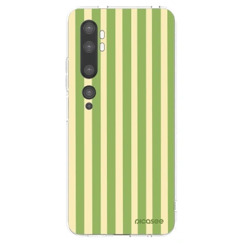 Picasee silikónový prehľadný obal pre Xiaomi Mi Note 10 (Pro) - Lines Matcha