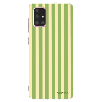 Picasee silikónový prehľadný obal pre Samsung Galaxy A71 A715F - Lines Matcha