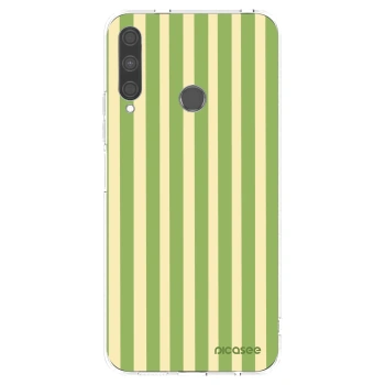 Picasee silikónový prehľadný obal pre Huawei P40 Lite E - Lines Matcha