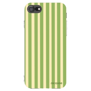 Picasee silikónový prehľadný obal pre Apple iPhone SE 2020 - Lines Matcha