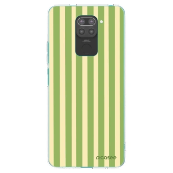 Picasee silikónový čierny obal pre Xiaomi Redmi Note 9 - Lines Matcha
