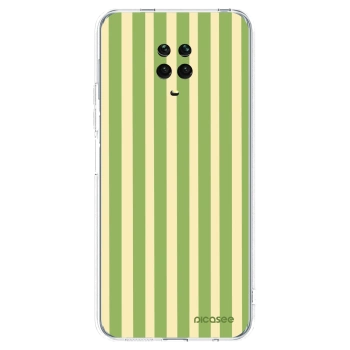Picasee silikónový prehľadný obal pre Xiaomi Redmi Note 9S - Lines Matcha