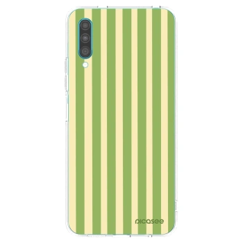 Picasee silikónový prehľadný obal pre Samsung Galaxy A30s A307F - Lines Matcha