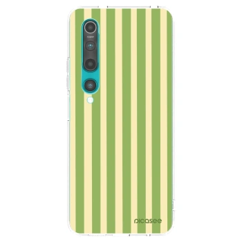 Picasee silikónový prehľadný obal pre Xiaomi Mi 10 - Lines Matcha