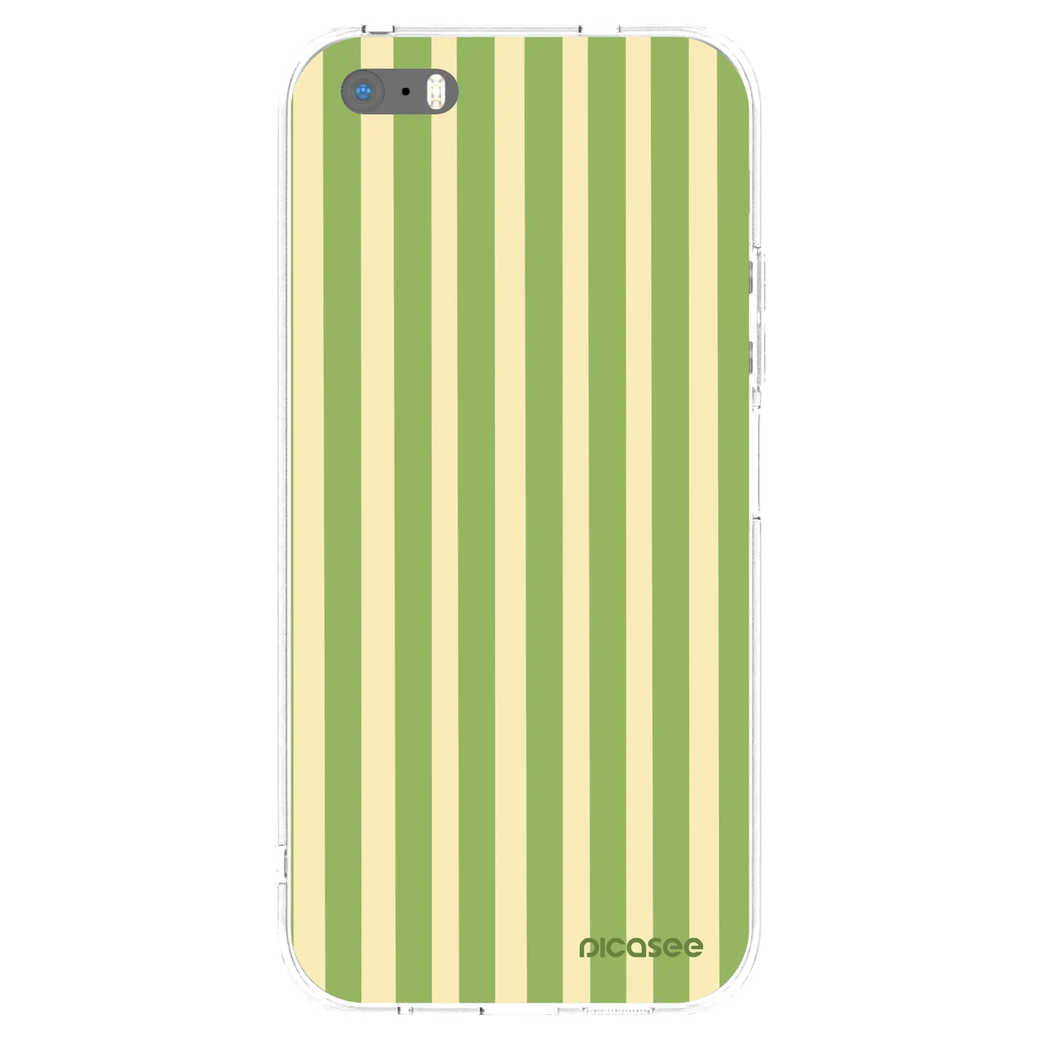 Picasee silikónový prehľadný obal pre Apple iPhone 5/5S/SE - Lines Matcha