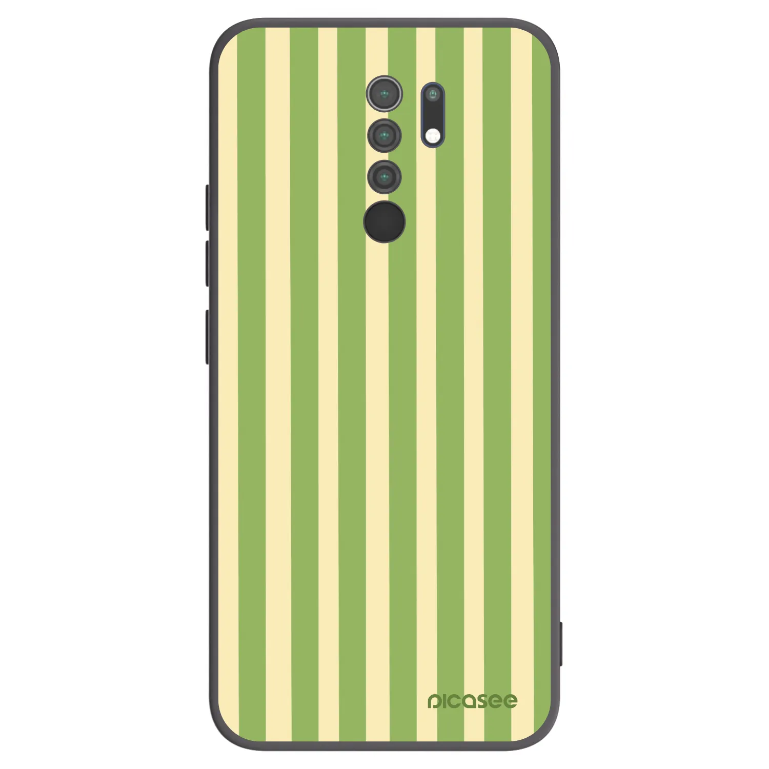 Picasee silikónový čierny obal pre Xiaomi Redmi 9 - Lines Matcha