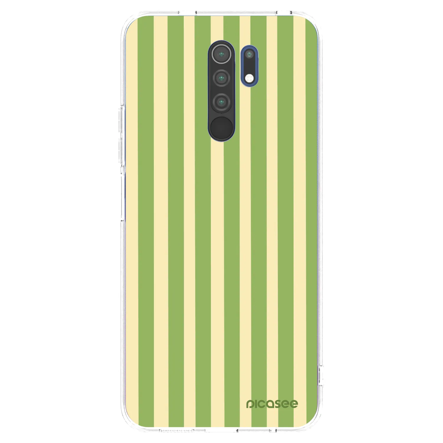 Picasee silikónový prehľadný obal pre Xiaomi Redmi 9 - Lines Matcha
