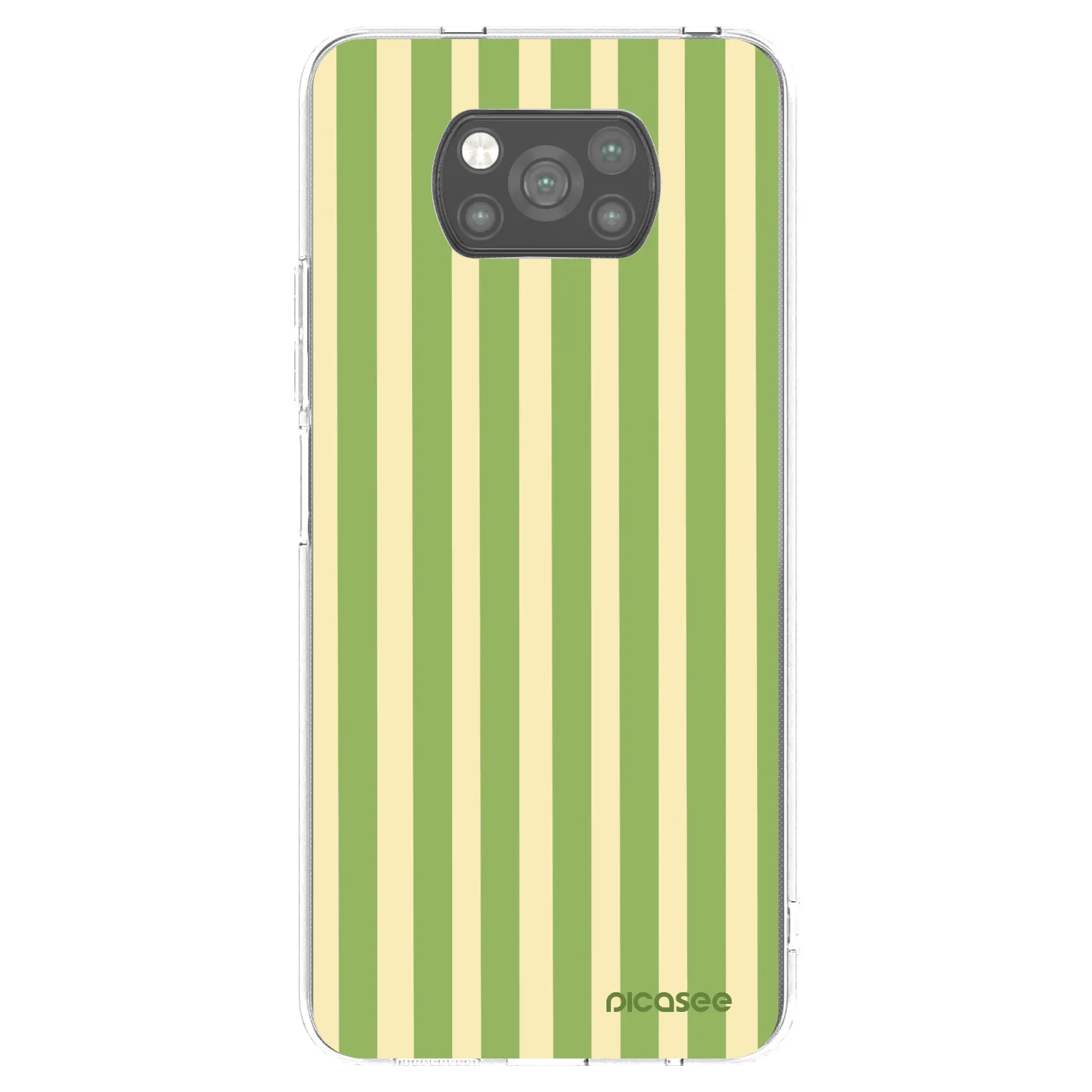 Picasee silikónový čierny obal pre Xiaomi Poco X3 - Lines Matcha
