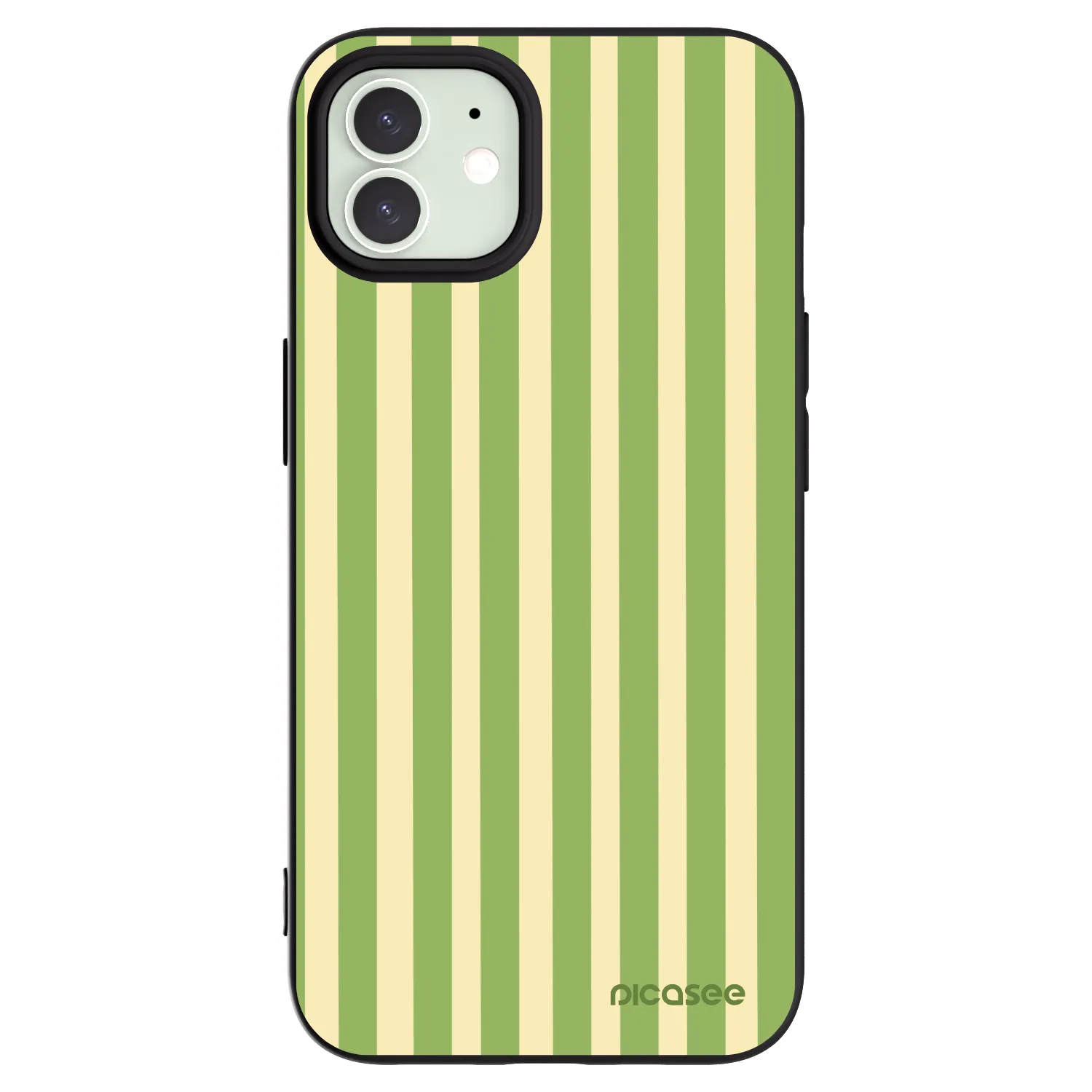 Picasee silikónový čierny obal pre Apple iPhone 12 Pro - Lines Matcha