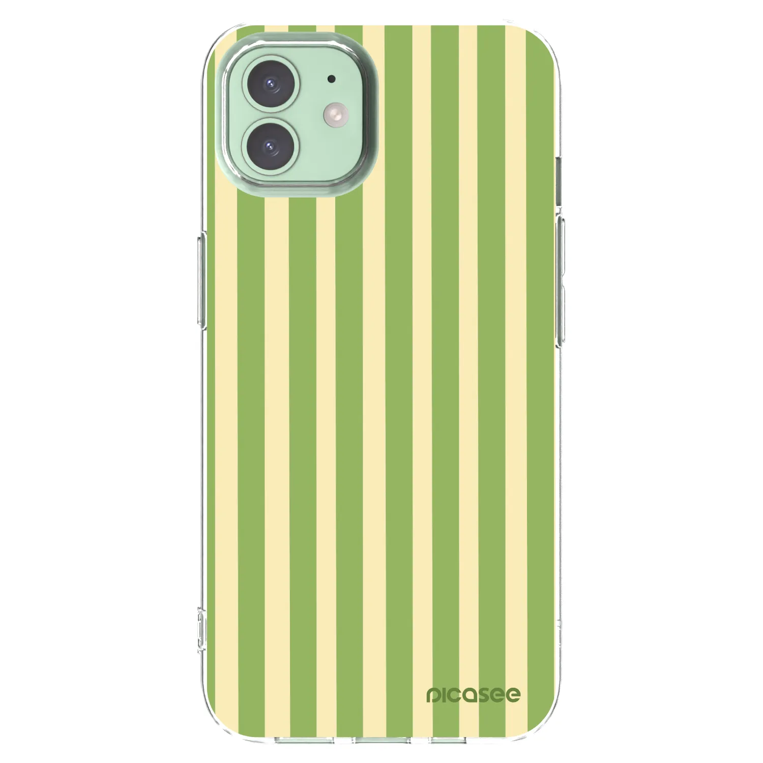 Picasee silikónový prehľadný obal pre Apple iPhone 12 Pro - Lines Matcha