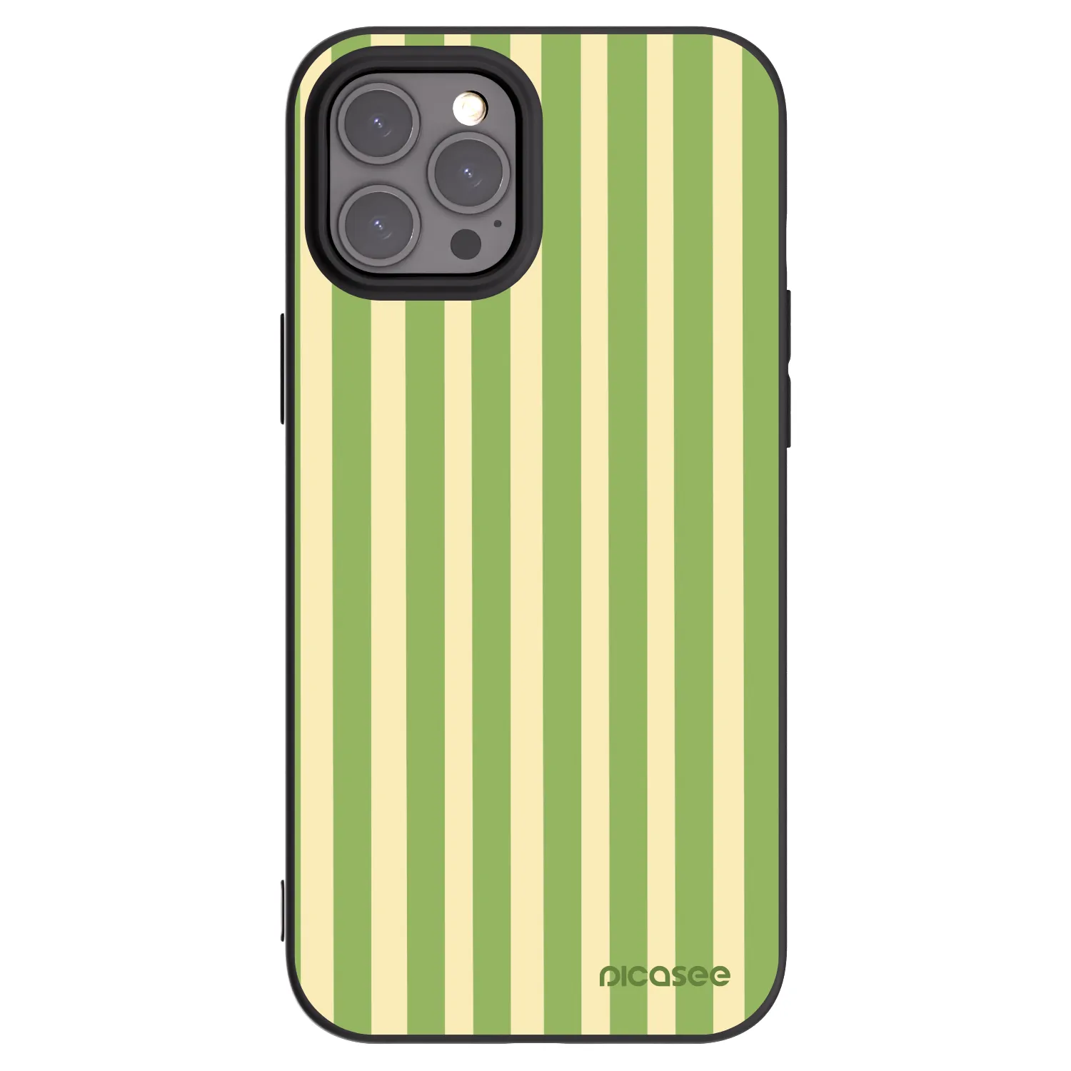 Picasee silikónový čierny obal pre Apple iPhone 12 Pro Max - Lines Matcha