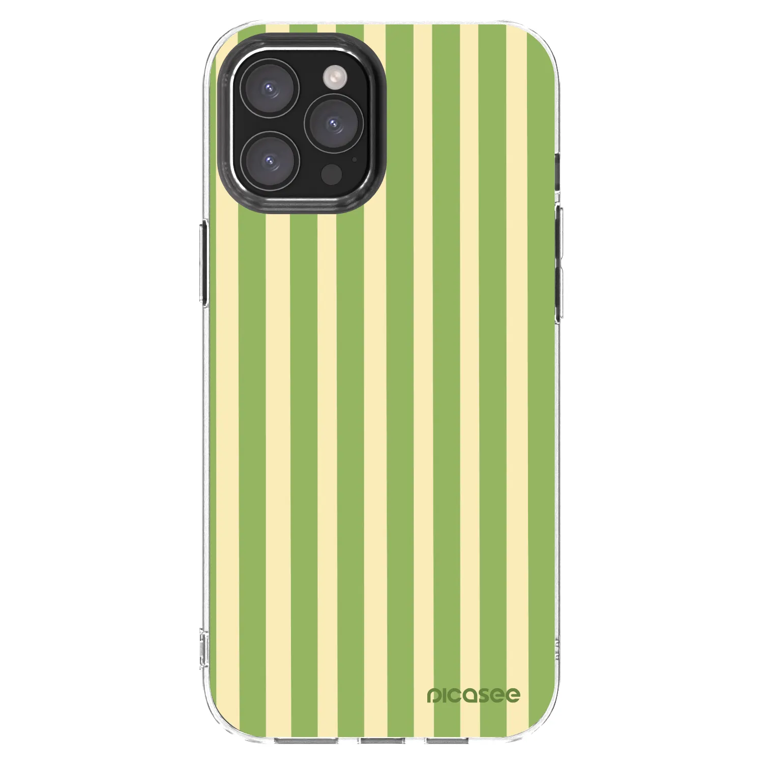 Picasee silikónový prehľadný obal pre Apple iPhone 12 Pro Max - Lines Matcha