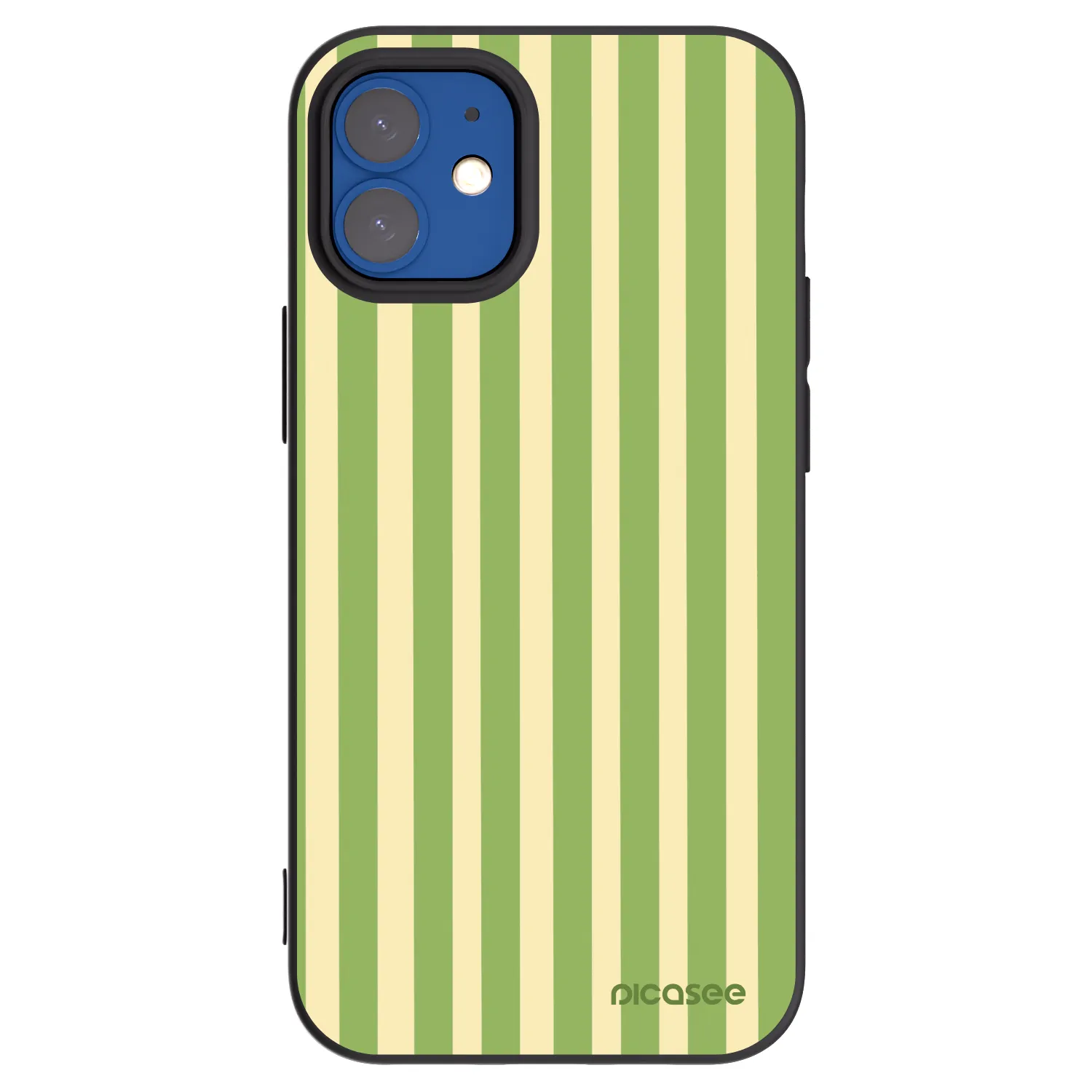 Picasee silikónový čierny obal pre Apple iPhone 12 mini - Lines Matcha