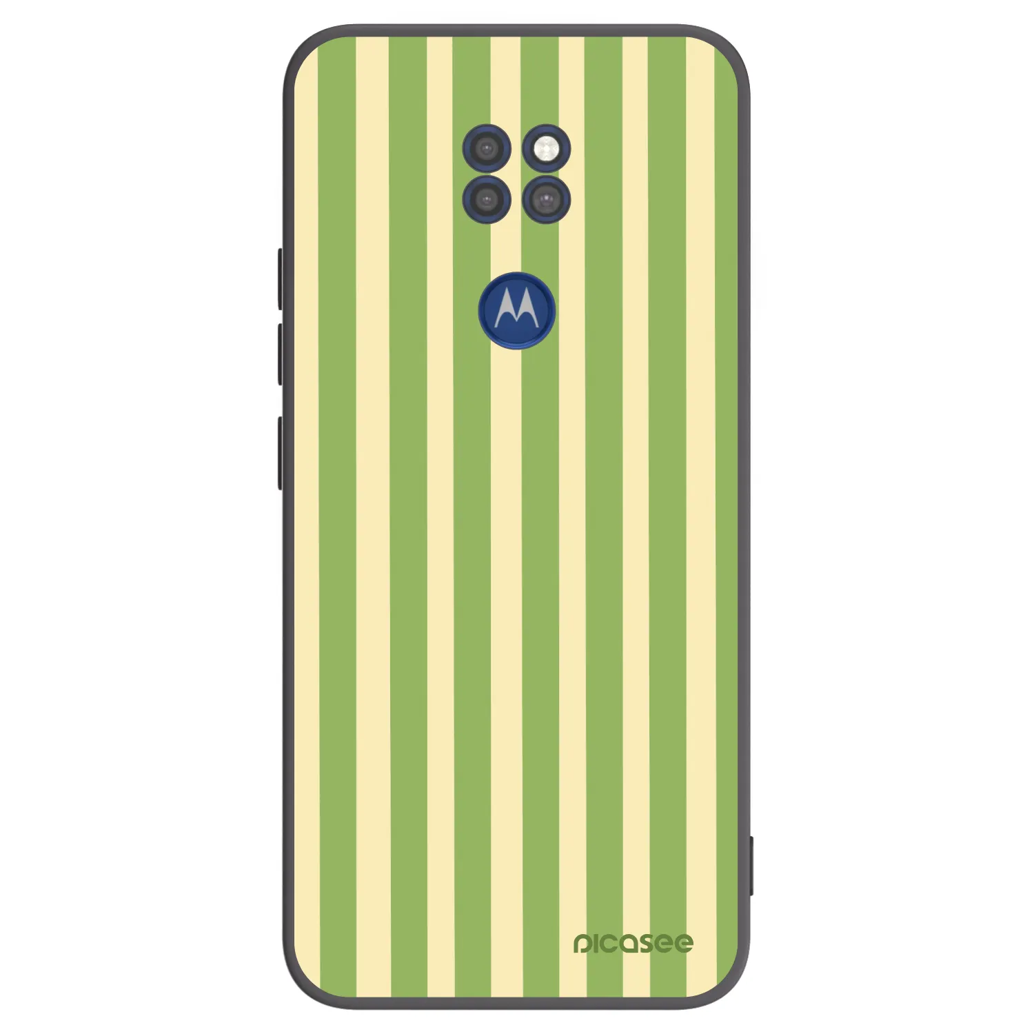 Picasee silikónový čierny obal pre Motorola Moto G9 Play - Lines Matcha