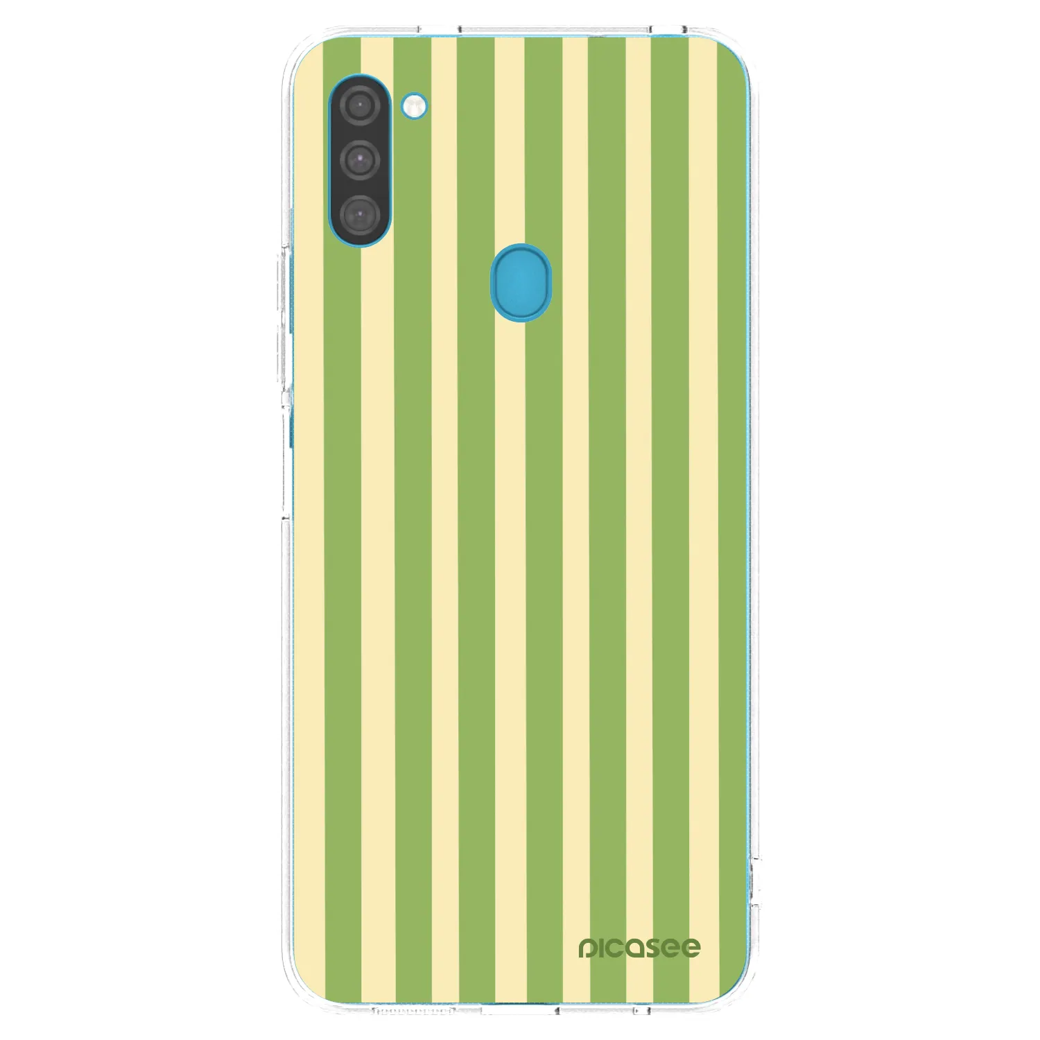 Picasee silikónový prehľadný obal pre Samsung Galaxy M11 - Lines Matcha