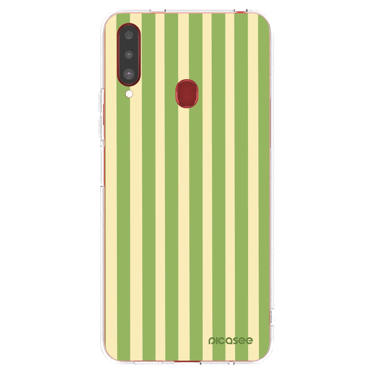Picasee silikónový prehľadný obal pre Samsung Galaxy A20s - Lines Matcha