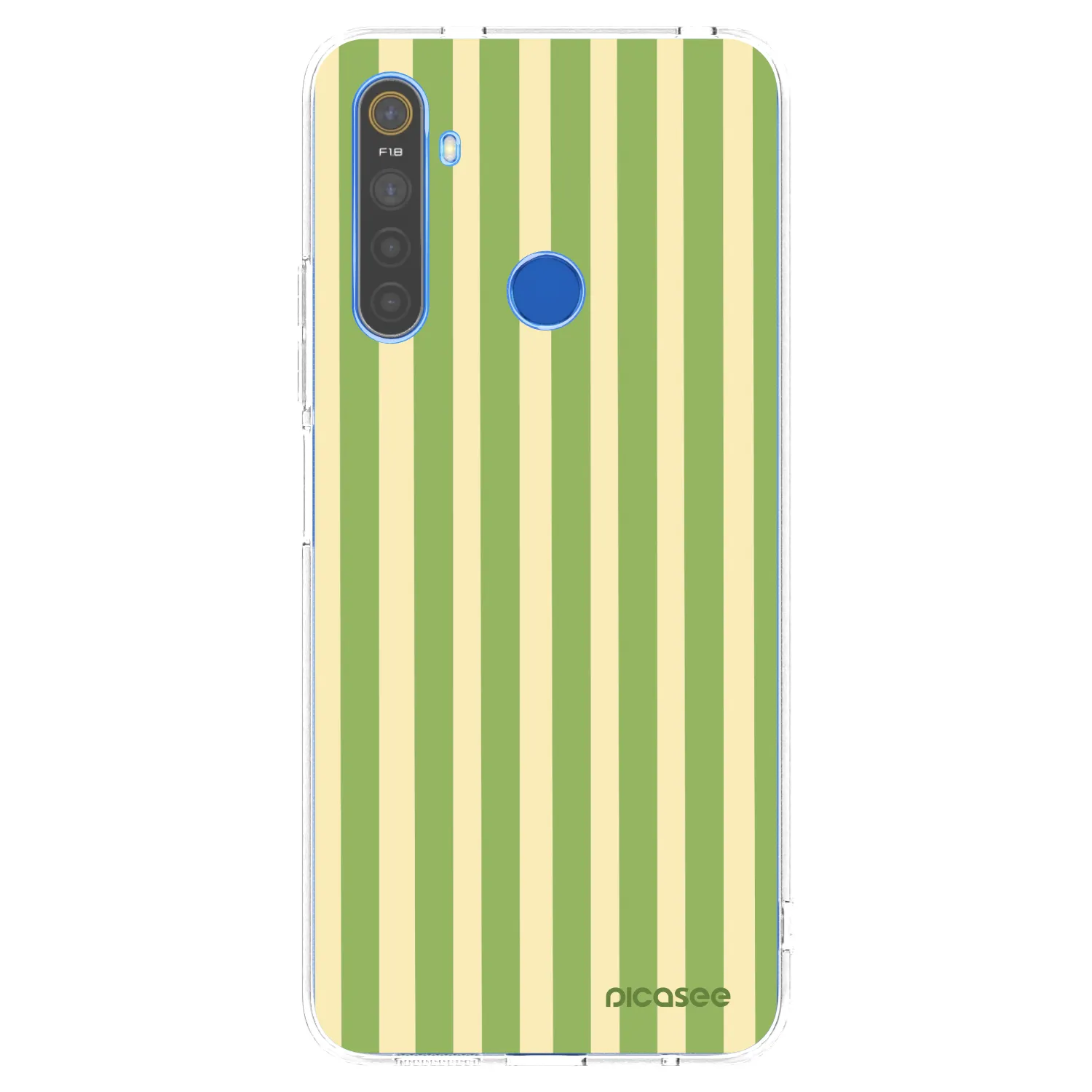 Picasee silikónový prehľadný obal pre Realme 5 - Lines Matcha