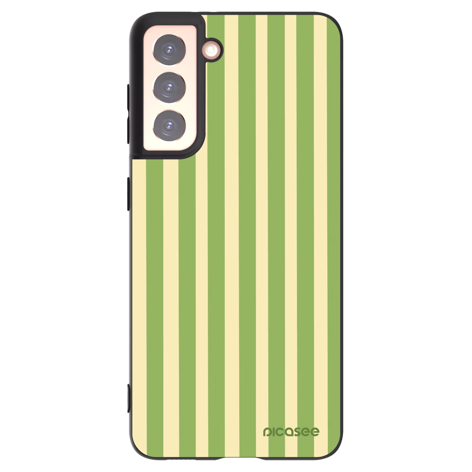 Picasee silikónový čierny obal pre Samsung Galaxy S21 5G G991B - Lines Matcha