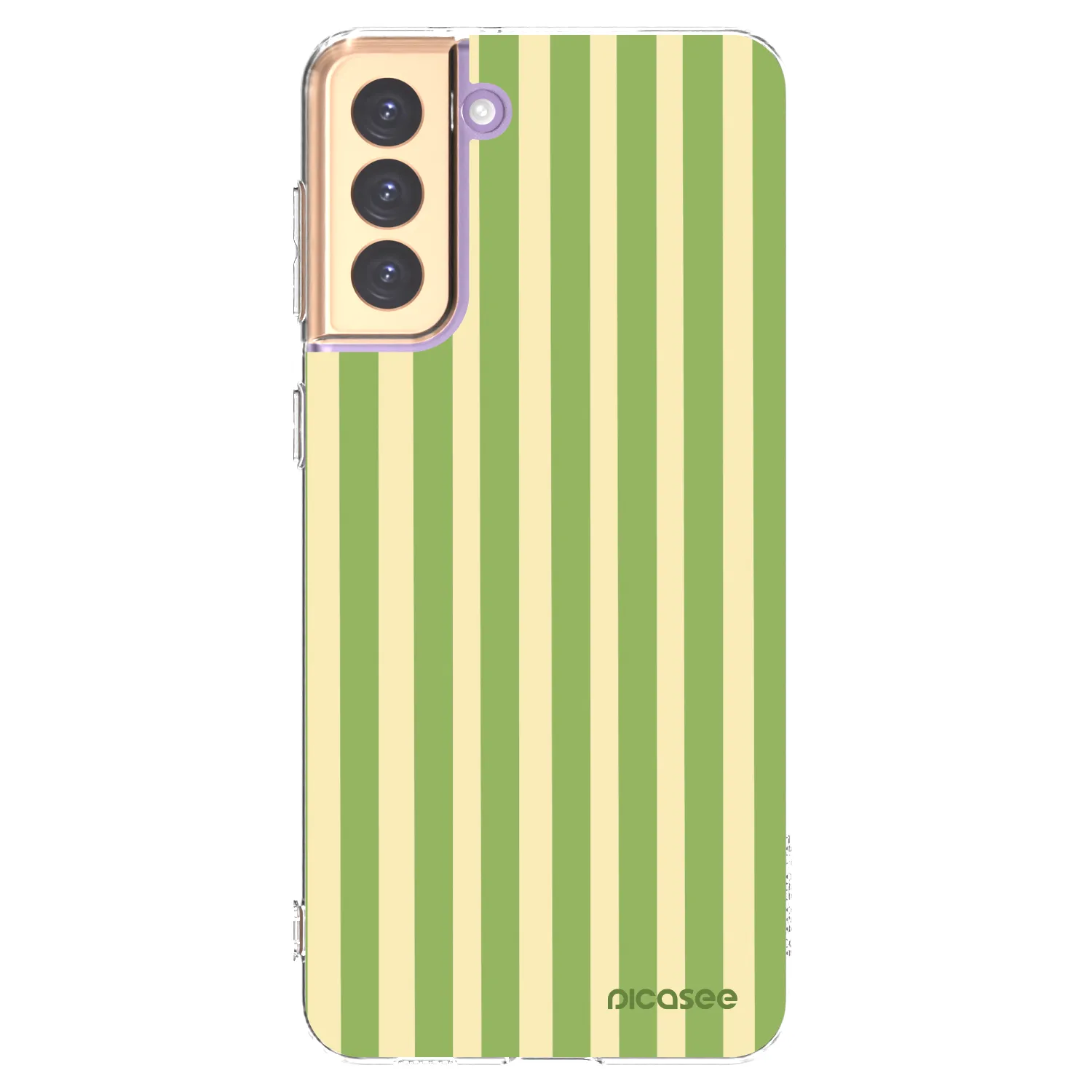 Picasee silikónový prehľadný obal pre Samsung Galaxy S21+ 5G G996F - Lines Matcha