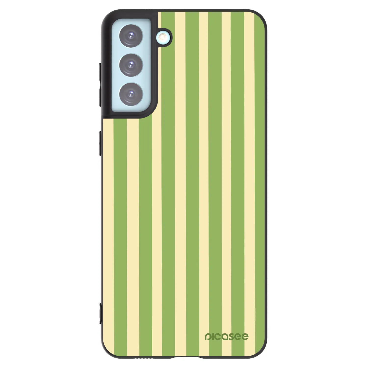 Picasee silikónový čierny obal pre Samsung Galaxy S21+ 5G G996F - Lines Matcha