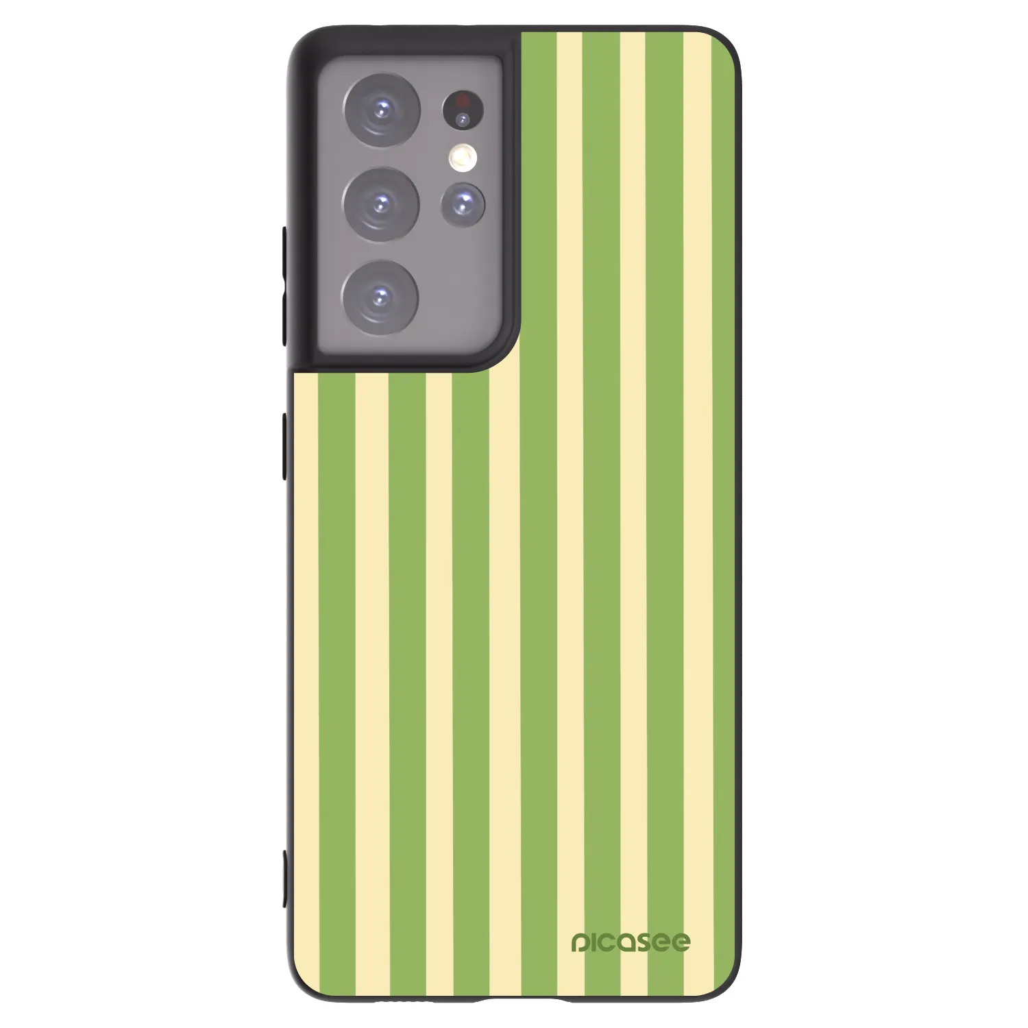 Picasee silikónový čierny obal pre Samsung Galaxy S21 Ultra 5G G998B - Lines Matcha