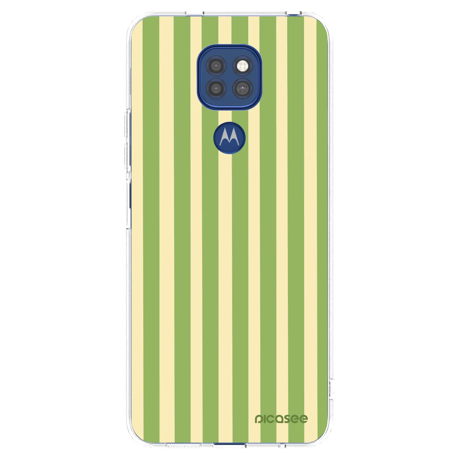 Picasee silikónový prehľadný obal pre Motorola Moto G9 Play - Lines Matcha