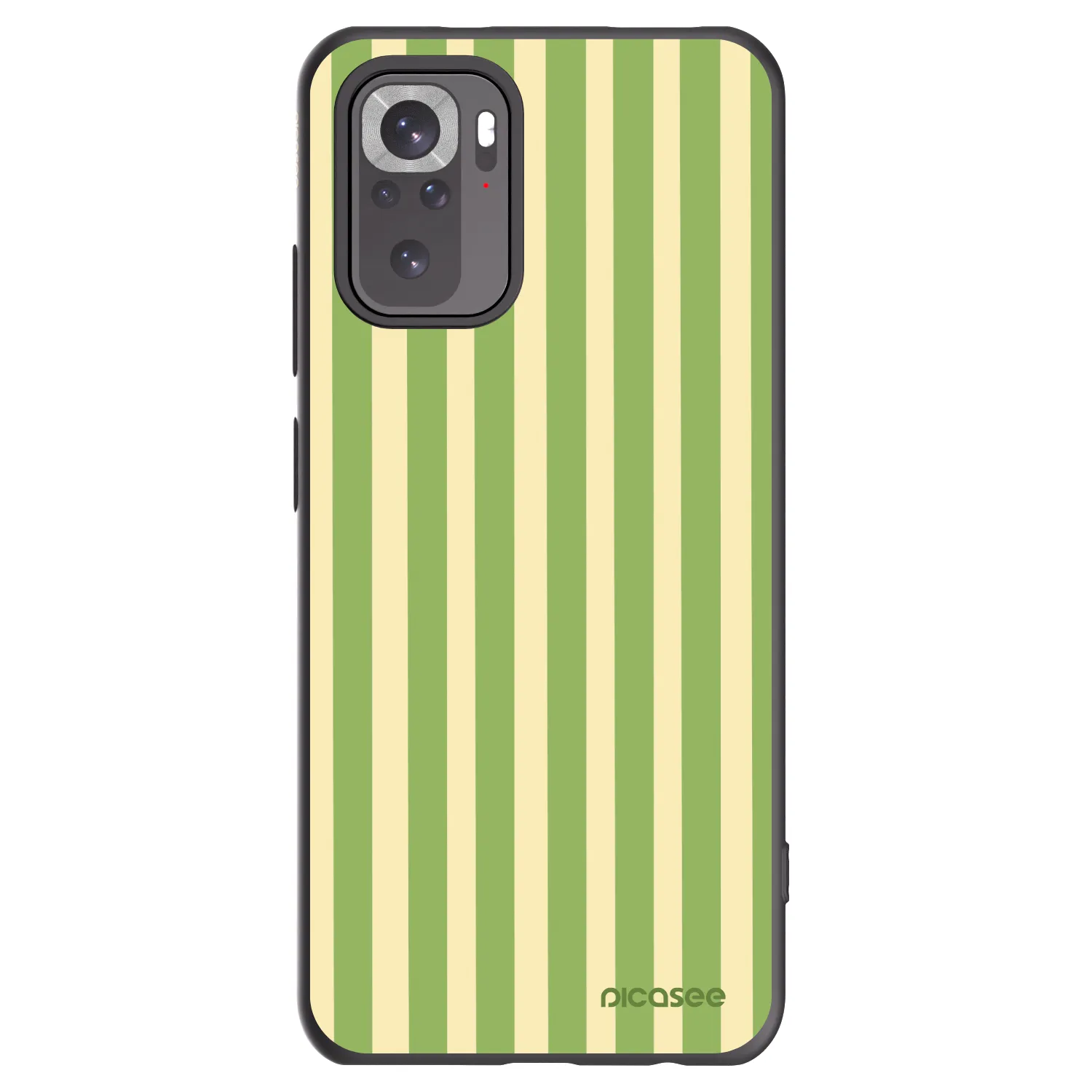 Picasee silikónový čierny obal pre Xiaomi Redmi Note 10 - Lines Matcha