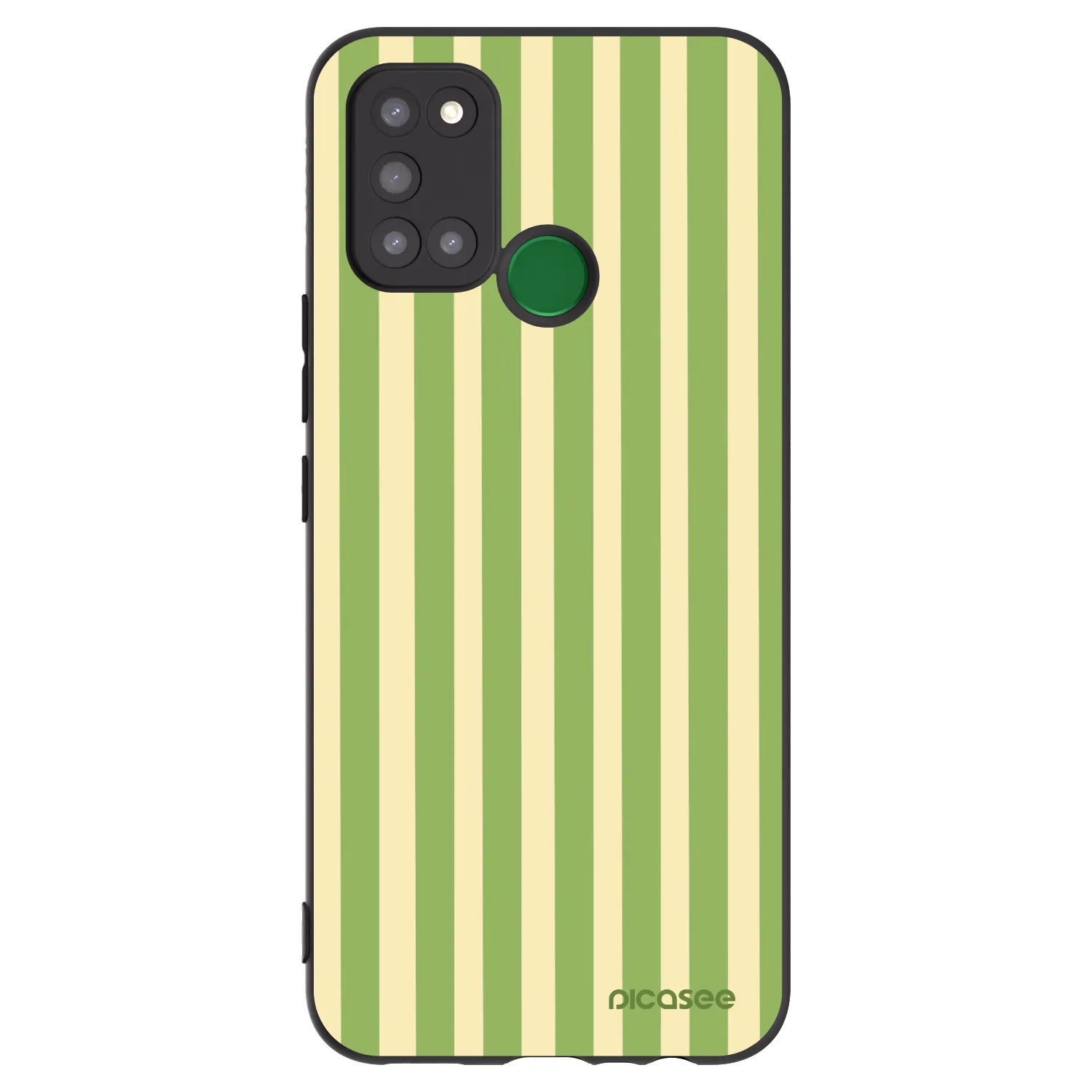 Picasee silikónový čierny obal pre Realme 7i - Lines Matcha